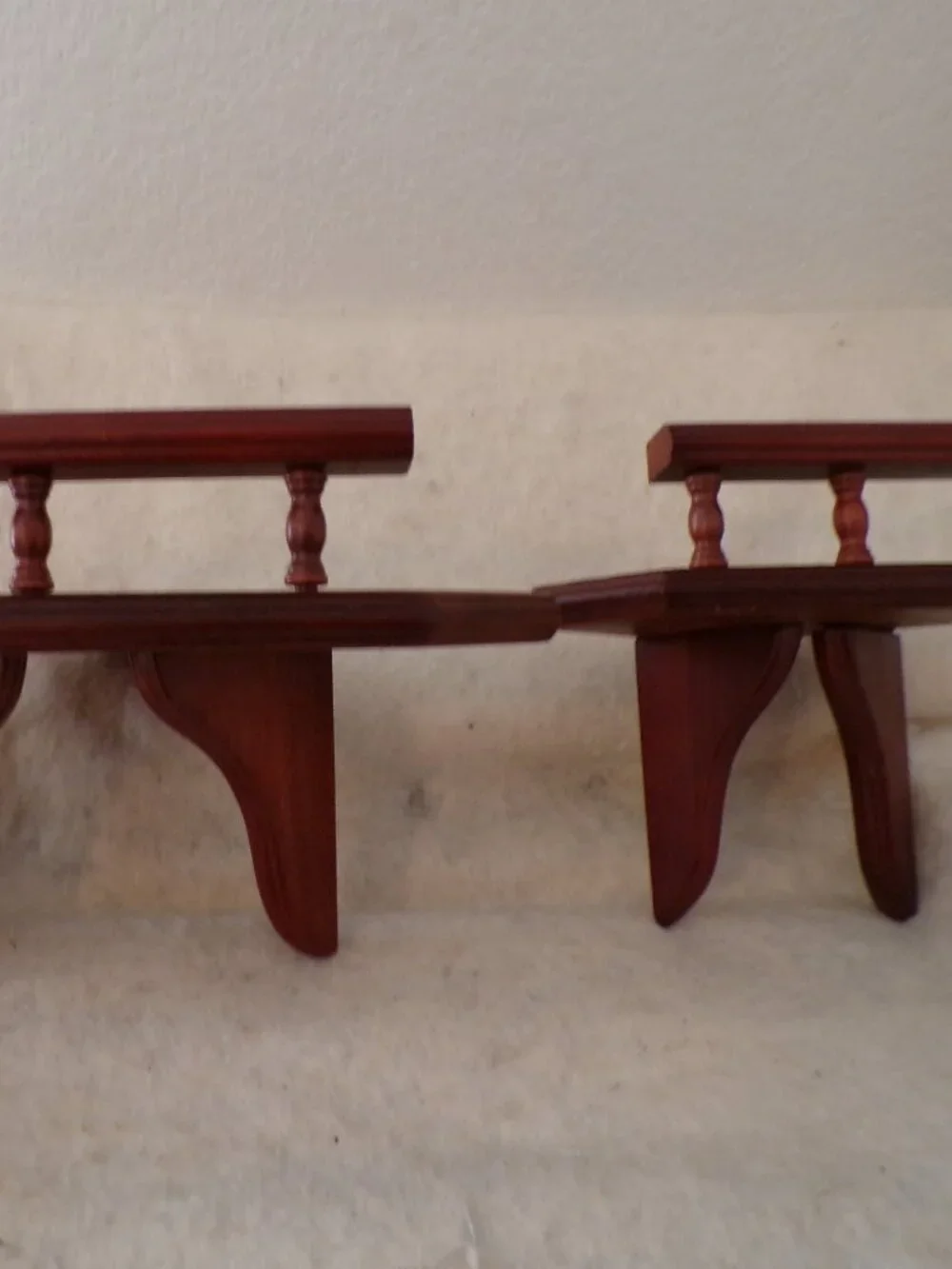 2 Wooden Floating Corner Shelves